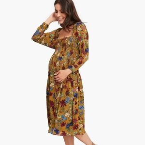 Hatch Freya Maternity Dress in Ochre, Size 1